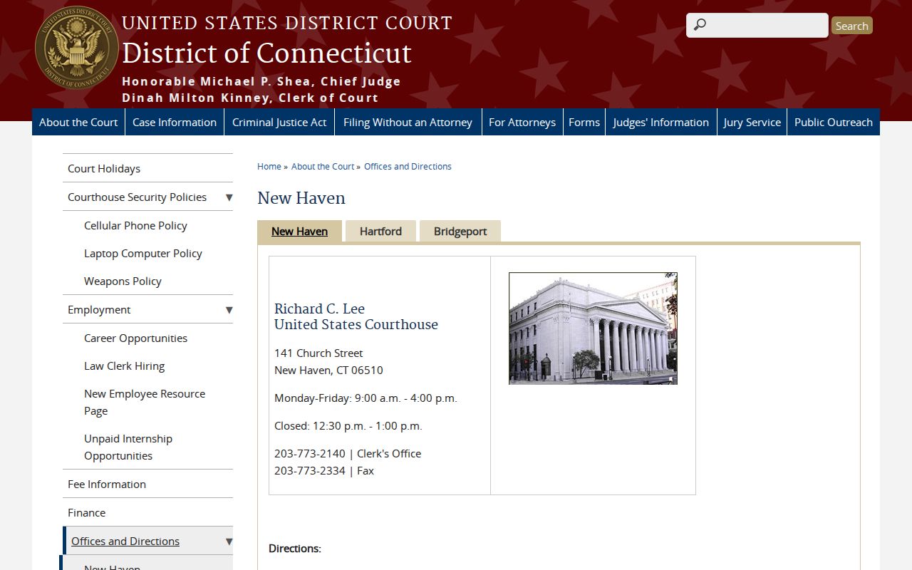 Connecticut court records United States District Court access