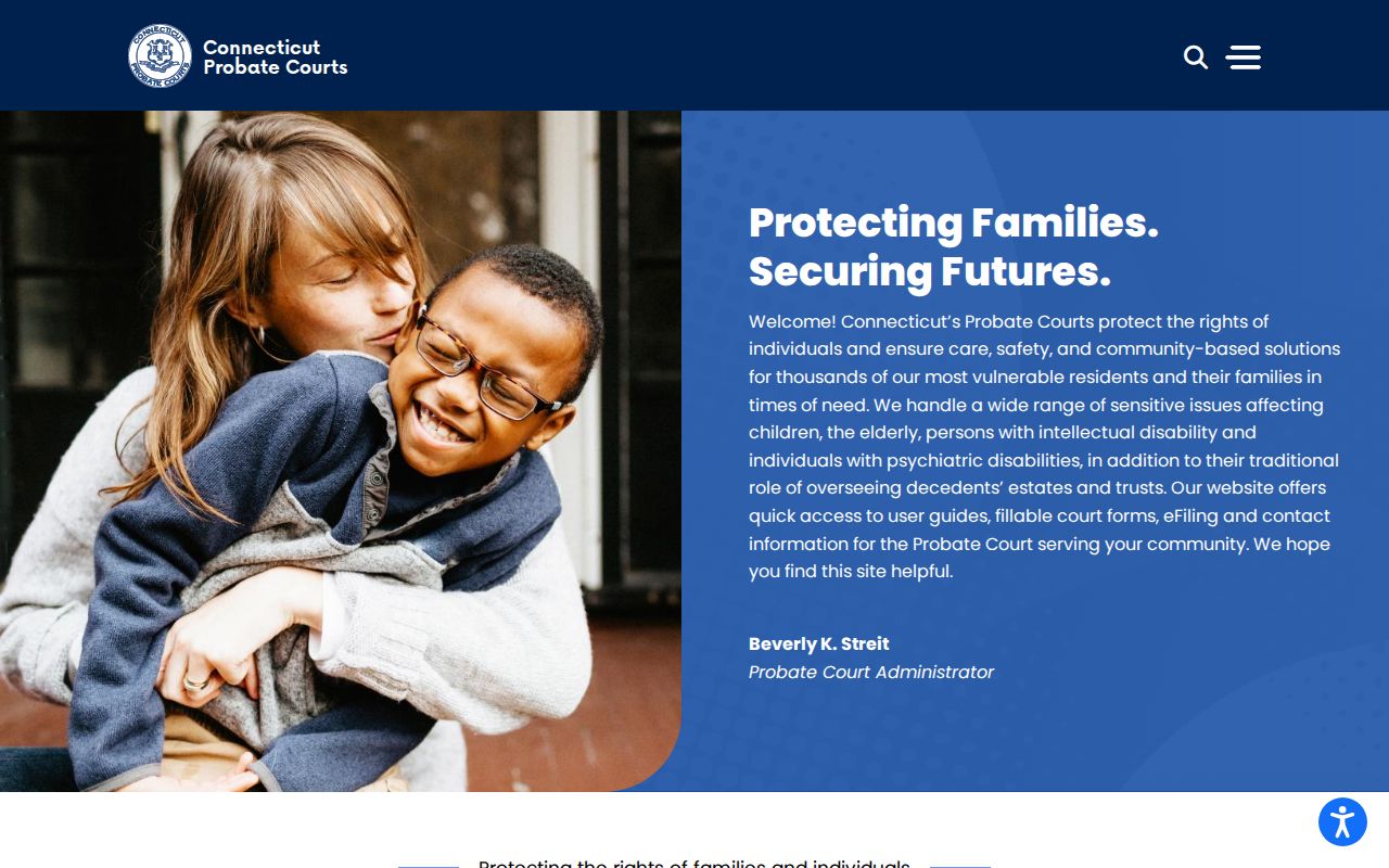 Connecticut Probate Court records homepage