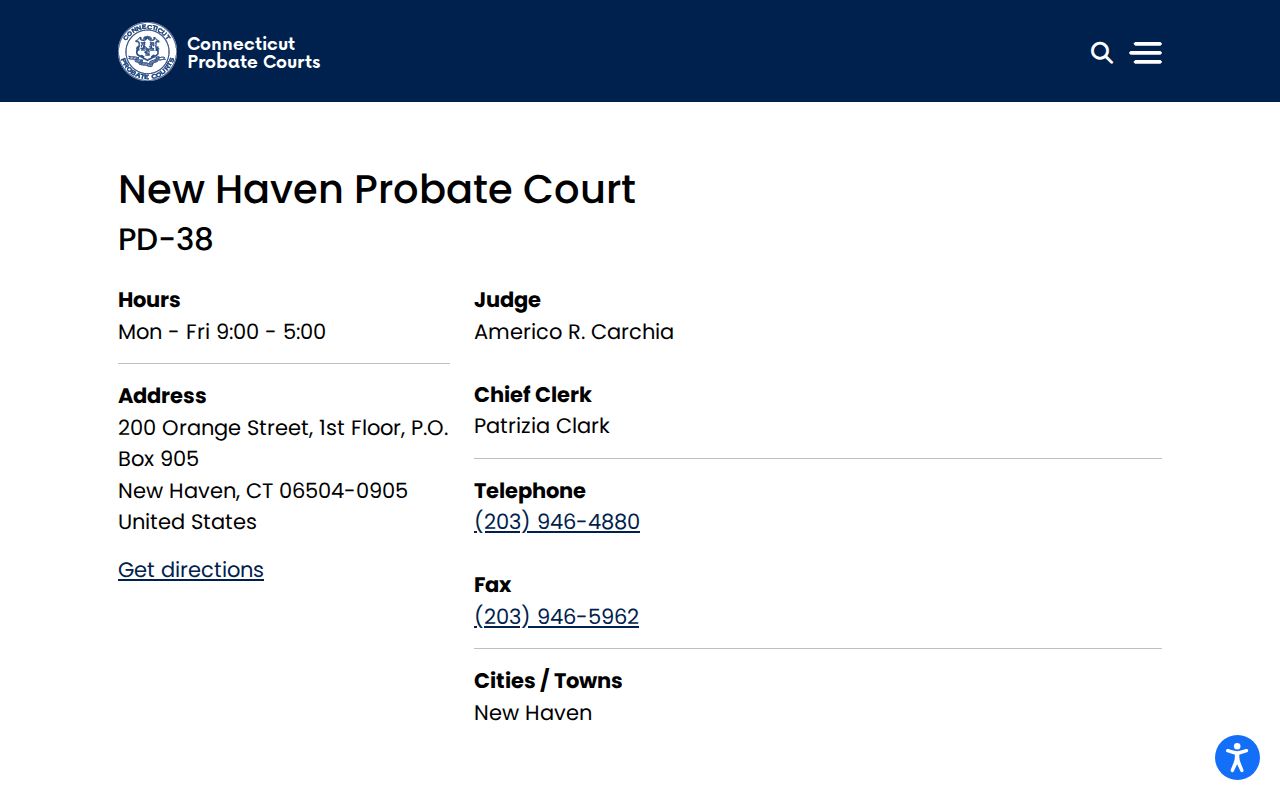 Connecticut probate records local court profile